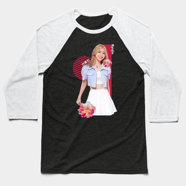 Ryujin Itzy Baseball T-Shirt by littlefrog